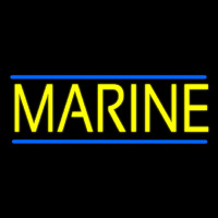 Yellow Marines Neon Sign