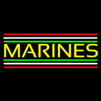 Yellow Marines Neon Sign