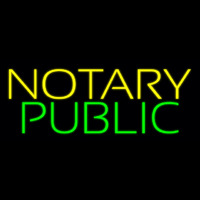Yellow Notary Public Neon Sign