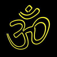 Yellow Om Neon Sign