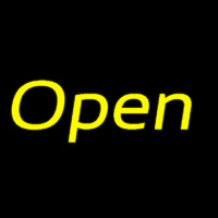 Yellow Open Neon Sign