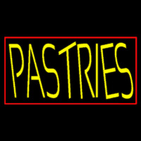 Yellow Pastries With Red Border Neon Sign