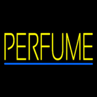 Yellow Perfume Blue Line Neon Sign