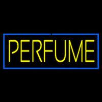 Yellow Perfume With Blue Border Neon Sign