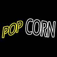 Yellow Pop White Corn Neon Sign