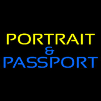 Yellow Portrait And Passport Neon Sign