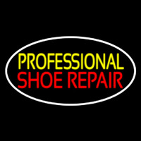 Yellow Professional Red Shoe Repair Neon Sign