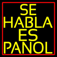 Yellow Se Habla Espanol Neon Sign