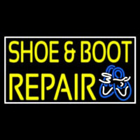 Yellow Shoe And Boot Repair Neon Sign