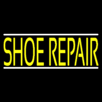 Yellow Shoe Repair Block Neon Sign