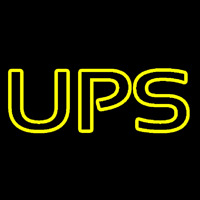 Yellow Ups Double Stroke Neon Sign