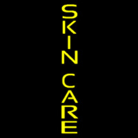 Yellow Vertical Skin Care Neon Sign