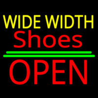 Yellow Wide Width Red Shoes Open Neon Sign