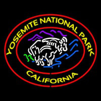 Yosemite National Park California Neon Sign